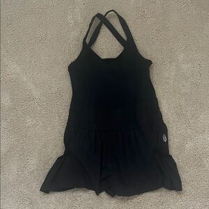 FP Movement by Free People Black Sleeveless Romper
